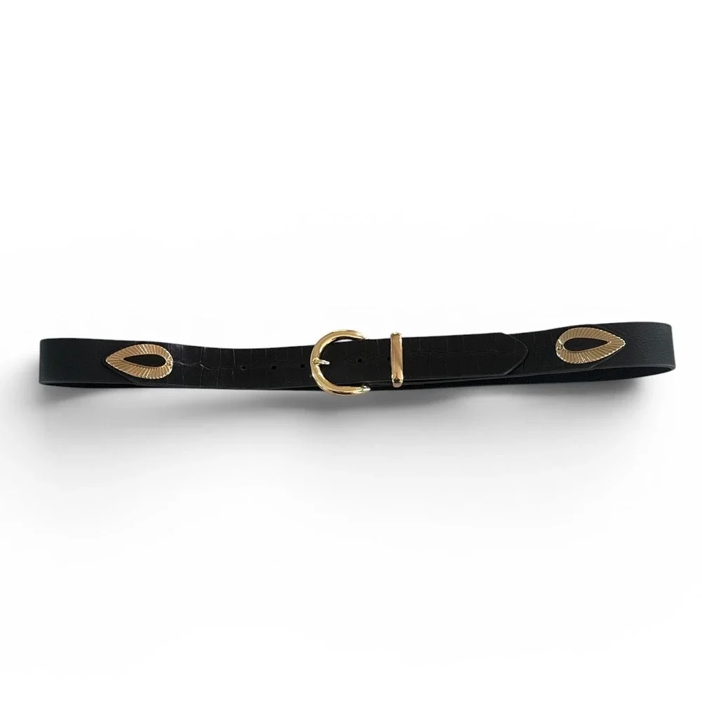 Lovelstrength Croc Embossed Leather Belt Size Small